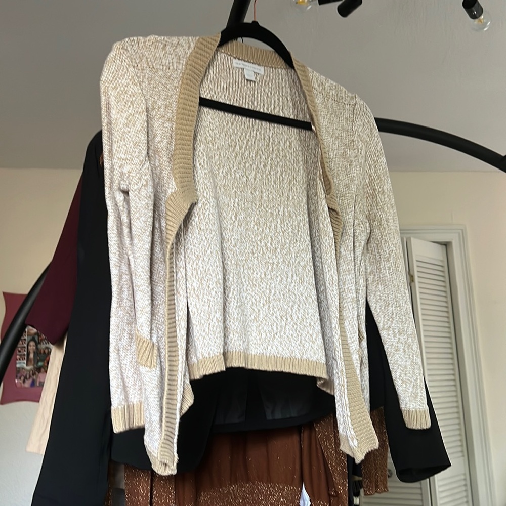 Beige sweater cardigan